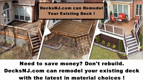 Decks NJ remodel ad for existing decks